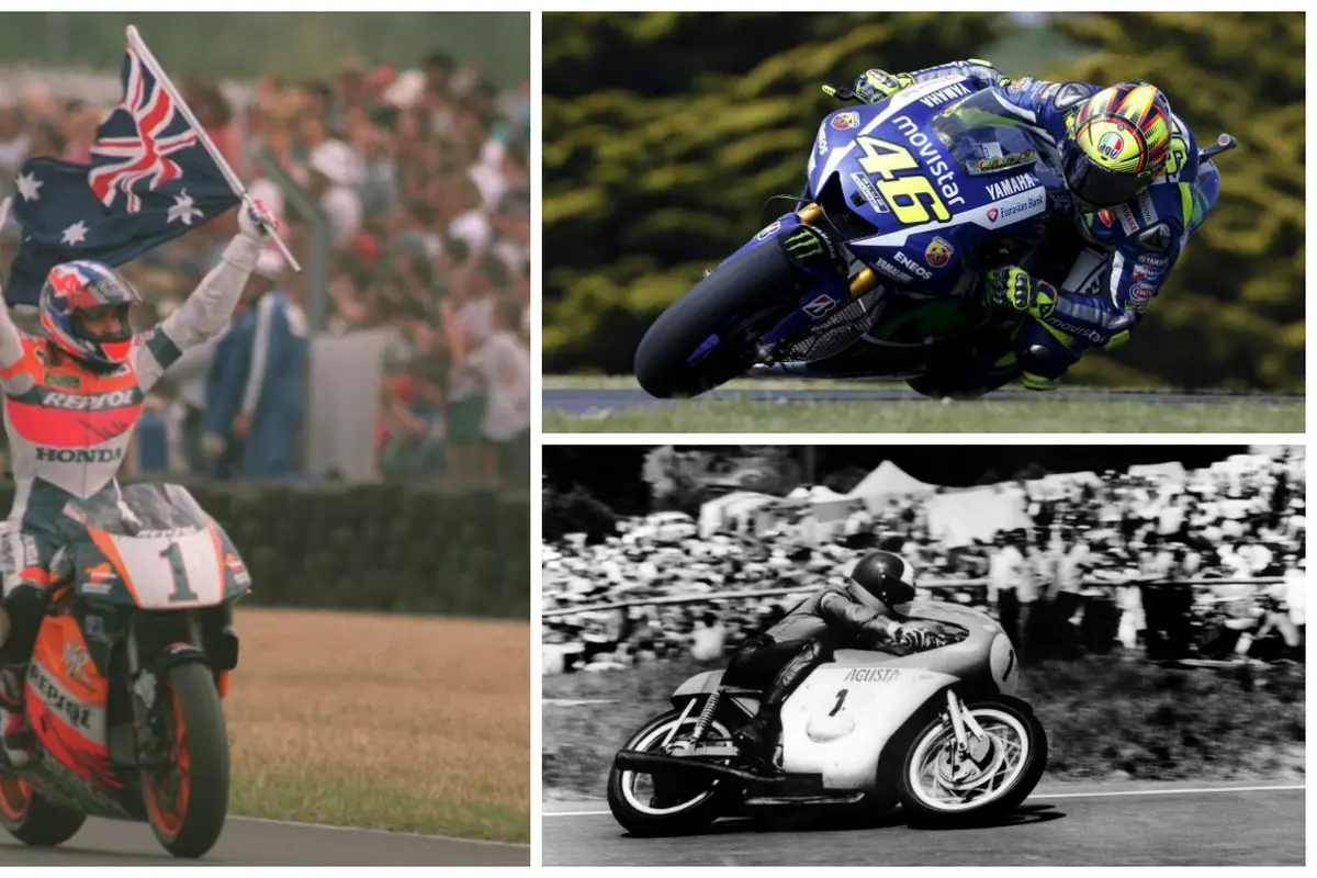 Mick Doohan, Valentino Rossi, dan Giancomo Agostini