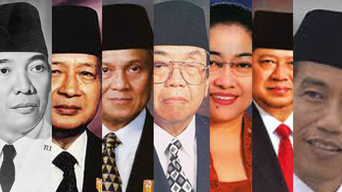 7 nama presiden dan nama kabinet