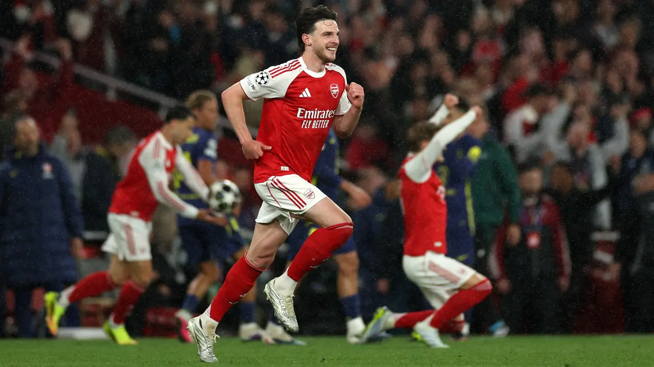 Selebrasi Arsenal usai lolos ke final Liga Champions 2025/2026