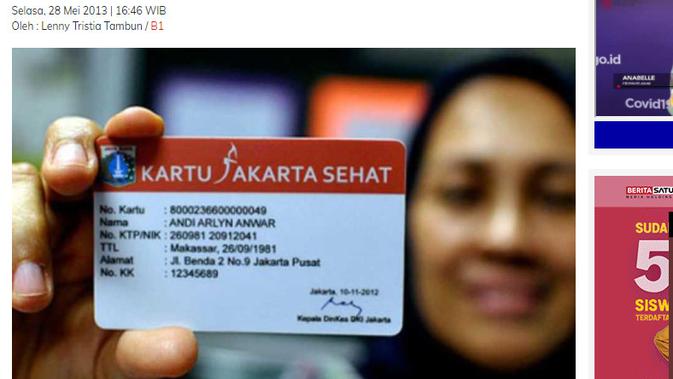 Cek Fakta Liputan6.com menelusuri klaim foto Jokowi memegang kartu kabur saat demo