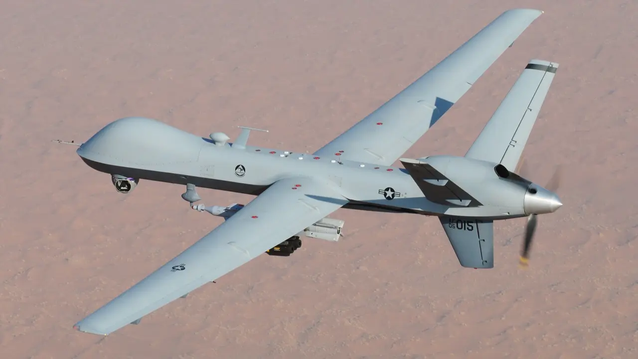 Pesawat tanpa awak atau drone militer Amerika Serikat, MQ-9 Reaper (U.S. Air Force photo/Lt Col Leslie Pratt)