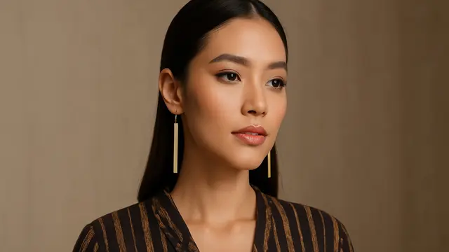 Model Anting Emas untuk Baju Batik yang Kekinian (Foto: ChatGPT)