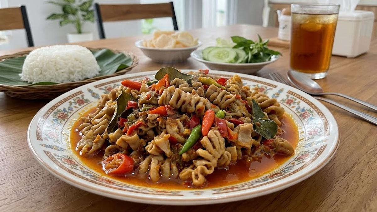 Resep Usus Sambal Pedas yang Gurih dan Anti Amis