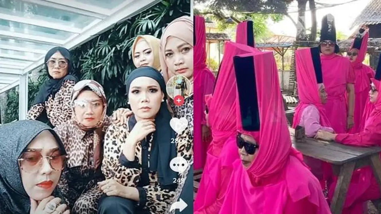 6 Potret Kocak Emak-Emak Saat Pakai Baju Kembaran Geleng Kepala
