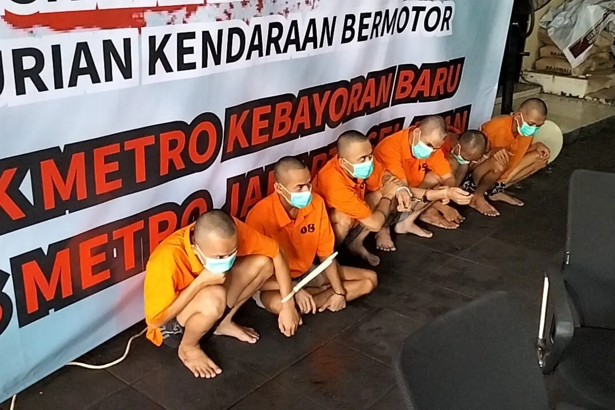 Polsek Metro Kebayoran Baru Ungkap Sindikat Pencurian Motor, 6 Pelaku Ditangkap