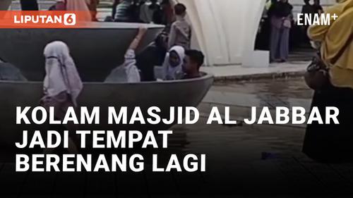 VIDEO: Kolam Masjid Al Jabbar Jadi Tempat Berenang Lagi!