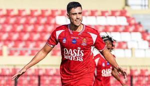 Borja Herrera jadi salah satu pencetak gol dalam duel Persijap Jepara vs PSBS Biak. (Dok. Persijap)