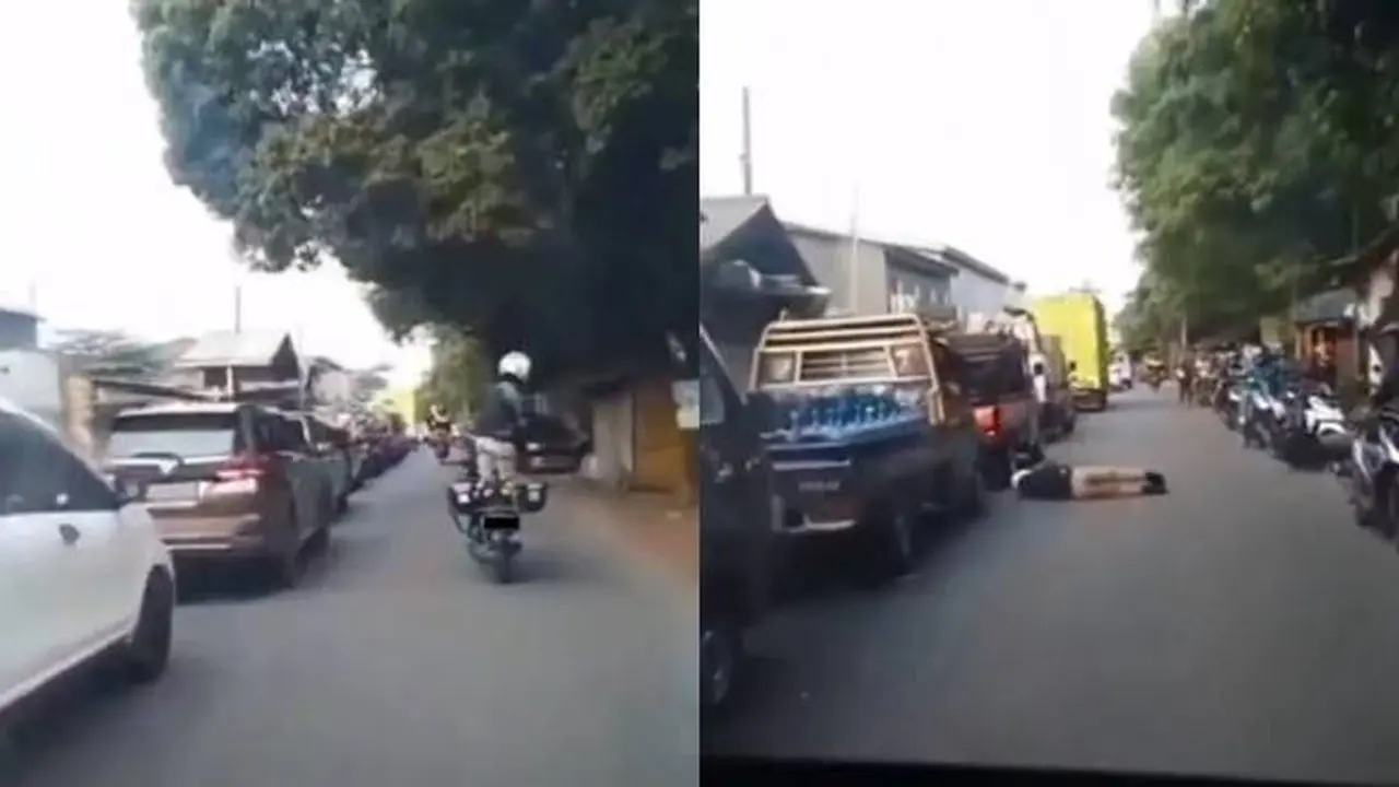 Viral Aksi Pengawal Ambulans di Jalan Ini Berdiri di Atas Motor Berujung Apes