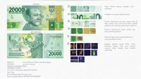 Uang rupiah baru pecahan Rp 20 ribu kertas. (Foto: BI)