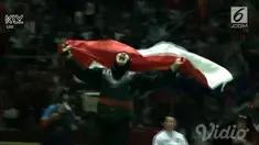Pipiet Kamelia membungkam wakil Vietnam Thi Cam Nhi Nguyen pada final nomor 60-65 kg putri cabor pencak silat Asian Games 2018.