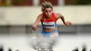 Atlet Rusia, Ekaterina Galitskaya, beraksi di nomor lari gawang 100m putri kejuaraan Stars of 2016 di Moscow, Rusia, (28/7/2016). (AFP/Kirill Kudryavtsev)