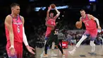 Kristaps Porzingis menjadi salah satu pemain yang patut dinantikan penampilannya saat Piala Dunia Basket 2023 di Indonesia. Porzingis nantinya akan tergabung dengan Timnas Basket Latvia. Pemain Wasington Wizards tersebut terkenal dengan postur badannya yang sangat tinggi. Ia tercatat memiliki tinggi 2,21 meter. Berikut ini beberapa aksi "Titan dari Latvia", Kristaps Prozingis bersama Wasington Wizards. (Foto kolase: AFP)