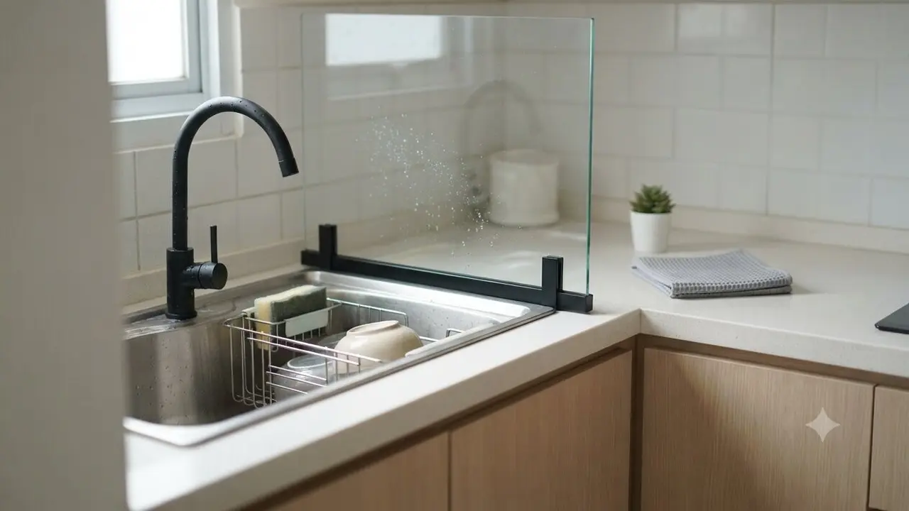 Ide Sekat Area Cuci Piring untuk Dapur Kecil