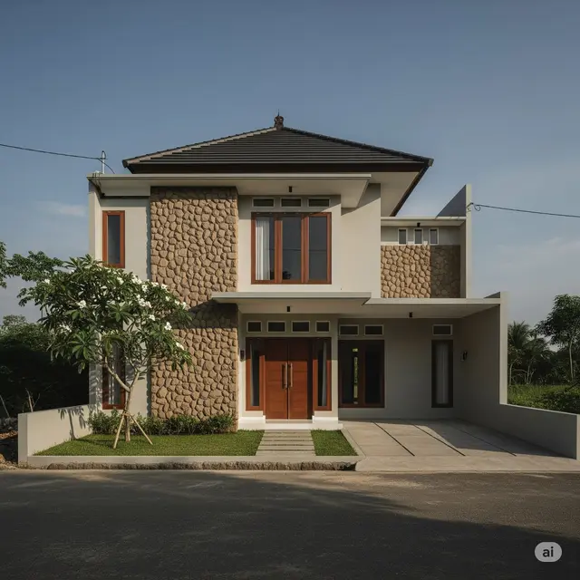 Inspirasi Rumah Sederhana di Kampung. Foto: Gemini