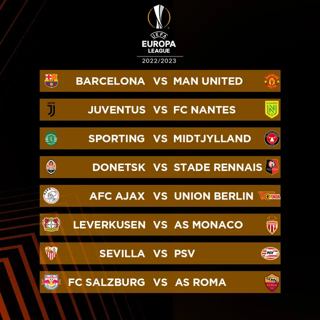 Hasil Drawing Knock-out Playoff Liga Europa 2022/2023