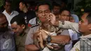 Subdit Sumdaling Dit Reskrimsus Polda Metro Jaya berhasil mengamankan seekor orangutan, beruang madu, dan harimau dahan yang dipelihara pelaku AM di rumahnya tanpa surat izin, Jakarta, Selasa (4/4). (Liputan6.com/ Immanuel Antonius)