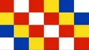Salah satu bendera unik di dunia berasal dari Antwerpen di Belgia. Bendera dibuat dari 24 potongan persegi, dalam 4 baris dan 6 kolom. (Wikipedia.com)