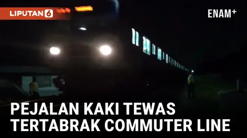 VIDEO: Seorang Pejalan Kaki Ditemukan Tewas Usai Tertabrak Commuter Line Jurusan Tangeran-Duri