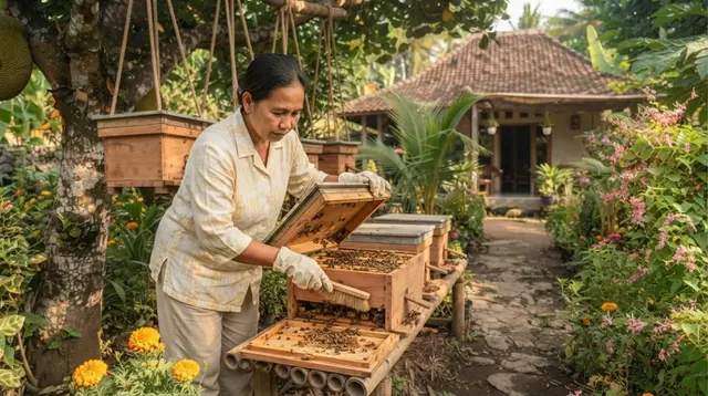 8 Cara Ternak Lebah Klanceng di Halaman Rumah, Panen Madu Tanpa Sengat