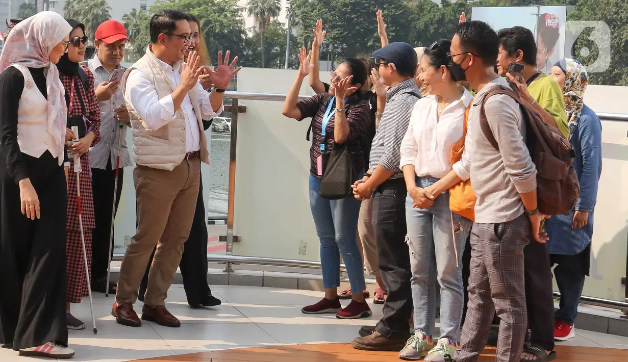 Ia juga menjanjikan kemudahan penyandang disabilitas untuk mengakses pekerjaan. (Liputan6.com/Herman Zakharia)