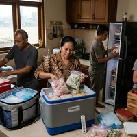 Cara Menyimpan Makanan Saat Listrik Padam (AI Generated)