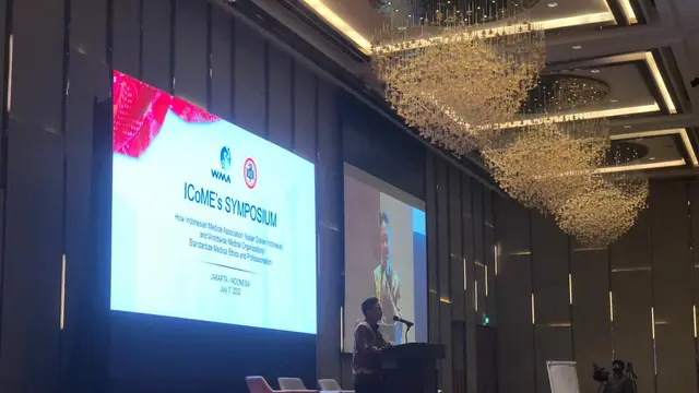 Menteri Kesehatan Budi Gunadi Sadikin dalam acara Simposium Asosiasi Dokter Medis Sedunia (World Medical Association) tahun 2022 di Jakarta, Minggu (3/7/2022). Foto: Ade Nasihudin/Liputan6.com.
