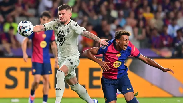 Foto: Keok dari AS Monaco, Barcelona Gagal Raih Trofi Joan Gamper di Kandang Sendiri