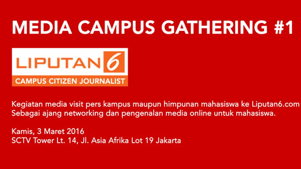 Ikuti Media Campus Gathering dan Workshop di Liputan6.com 