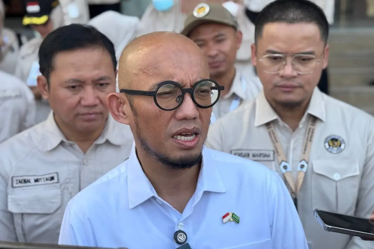 Wamenhaj Dahnil Anjar Simanjuntak diwawancarai di kawasan Syisyah, Makkah, Arab Saudi.