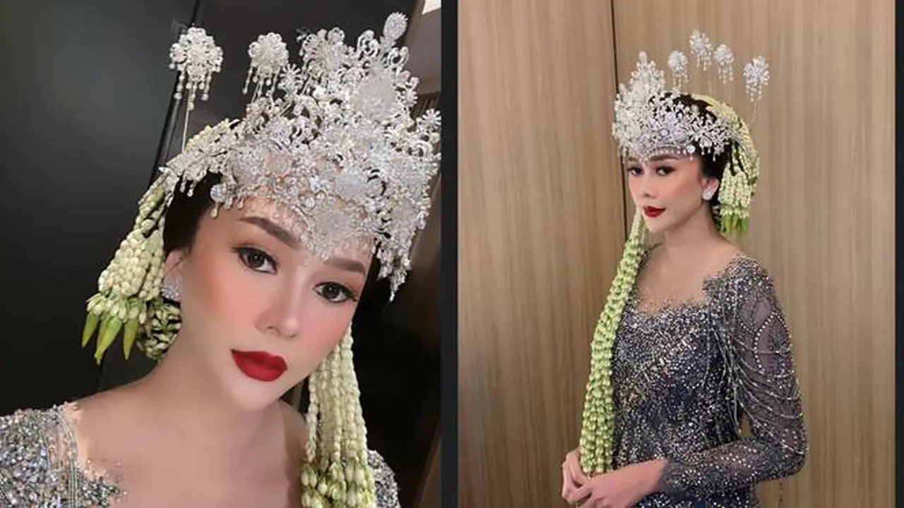 7 Potret Aura Kasih Pakai Busana Pengantin Ini Tampil Curi Perhatian