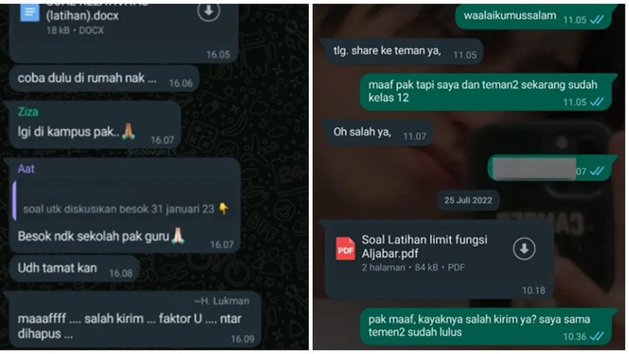 6 Chat Guru Salah Kirim Informasi ke Grup Siswa Sudah Lulus Ini Bikin Sedih