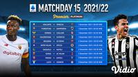 Jadwal dan Link Streaming Liga Italia 2021/2022 Matchday 15 di Vidio, 1-3 Desember 2021. (Sumber : dok. vidio.com)