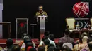 Ketua Dewan Komisioner Otoritas Jasa Keuangan (OJK) Wimboh Santoso memberi sambutan saat pembukaan perdagangan saham 2018 di Gedung Bursa Efek Indonesia, Jakarta, Selasa (2/1). (Liputan6.com/Faizal Fanani)