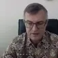 Duta Besar Ukraina untuk Indonesia, Vasyl Hamianin dalam pers briefing update perang Rusia Ukraina. (Screen Grab/Tanti Yulianingsih)