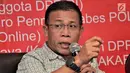 Anggota DPR-RI Masinton Pasaribu saat memberikan paparan pada diskusi publik Ancaman Hoax dan Ujaran Kebencian Bagi Persatuan dan Kesatuan Bangsa di Jakarta, Kamis (29/3). (Liputan6.com/Pool/Indra)