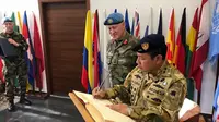 Pangarmabar laksanakan kunjungan kehormatan kepada Force Commander UNIFIL di Naqoura, Lebanon, Selasa 20 Desember 2017. (Dokumentasi Pangarmabar)