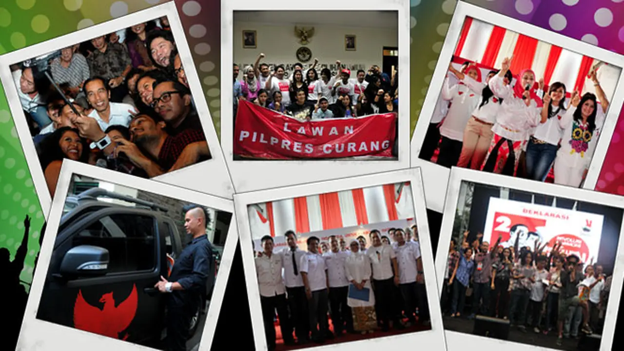 [INFOGRAFIS] Riuh Seleb di Pilpres 2014