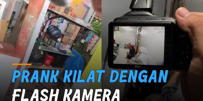 VIDEO: Dikira Kilat Beneran, Seorang Pria Prank Temannya dengan Flash Kamera