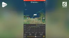 Melalui aplikasi Flight Radar terlihat bagamana pergerakan pesawat Lion Air JT610 sebelum hilang di radar.