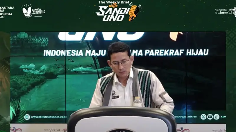 Menparekraf Sandiaga Uno dalam The Weekly Brief with Sandi Uno, Senin, 29 Juli 2024