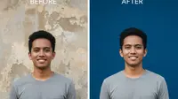 Kumpulan Prompt Gemini AI untuk Bikin Pas Foto Background Biru. Gemini