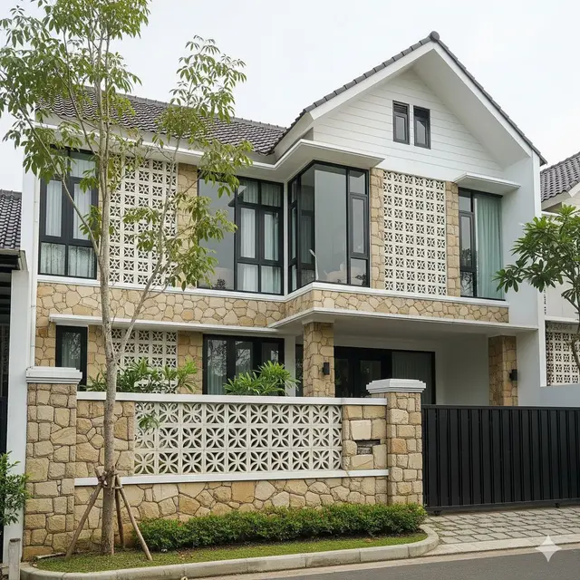 Nuansa Klasik dengan Batu Alam