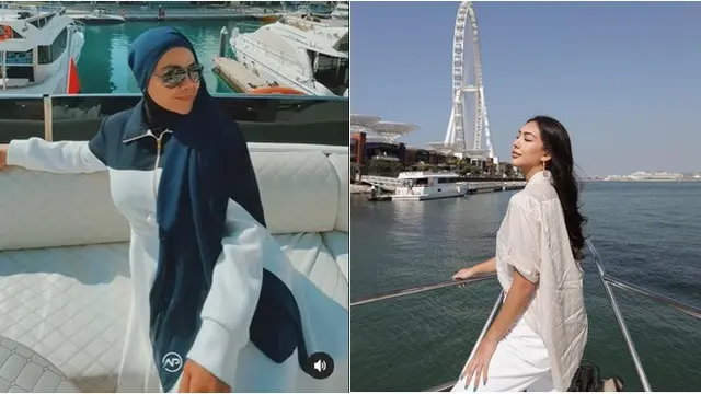 7 Potret Liburan Sarita Abdul Mukti dan Shania Salsabila di Dubai, Modis Banget