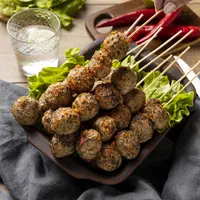 Ilustrasi bakso bakar. (Copyright Freepik/author/freepik)