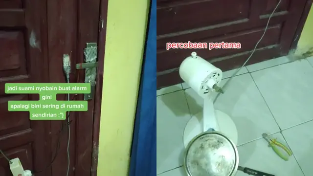 Cara kreatif suami buat bel rumah anti maling