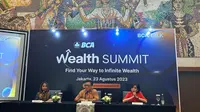 Konfrensi pers BCA Wealth Summit 2023, Rabu (23/8/2023). (Foto: Liputan6.com/Elga N)