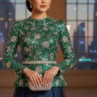 Model Atasan Brokat Elegan untuk Gaya Formal/Gemini AI