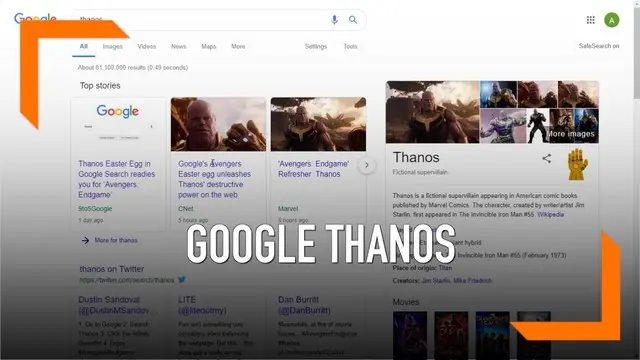 Google ikut meramaikan euforia Avengers: Endgame dengan trik Thanos. Pengguna harus melewati beberapa tahap untuk menikmati trik tersebut.