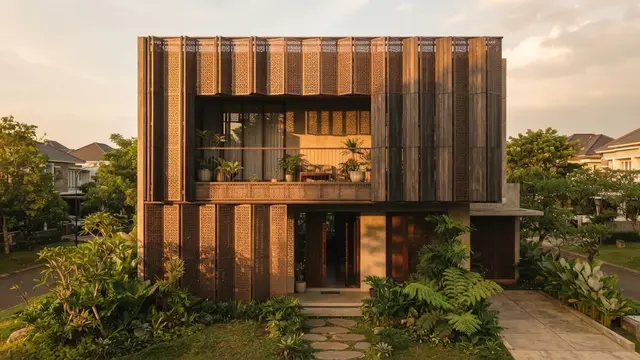 Desain Fasad Rumah Menghadap Matahari Sore