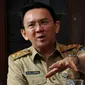 Ahok mengatakan bahwa dirinya akan bertahan di Gerindra apabila partai berlambang garuda merah itu konsekuen terhadap cita-cita yang telah dibuat sejak awal, Jakarta, Rabu (10/9/2014) (Liputan6.com/Johan Tallo)